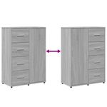 Casa si Gradina - Mobilier - Comode si corpuri - Comode - Servanta, sonoma gri, 60x31x84 cm, lemn prelucrat - Infinity.ro