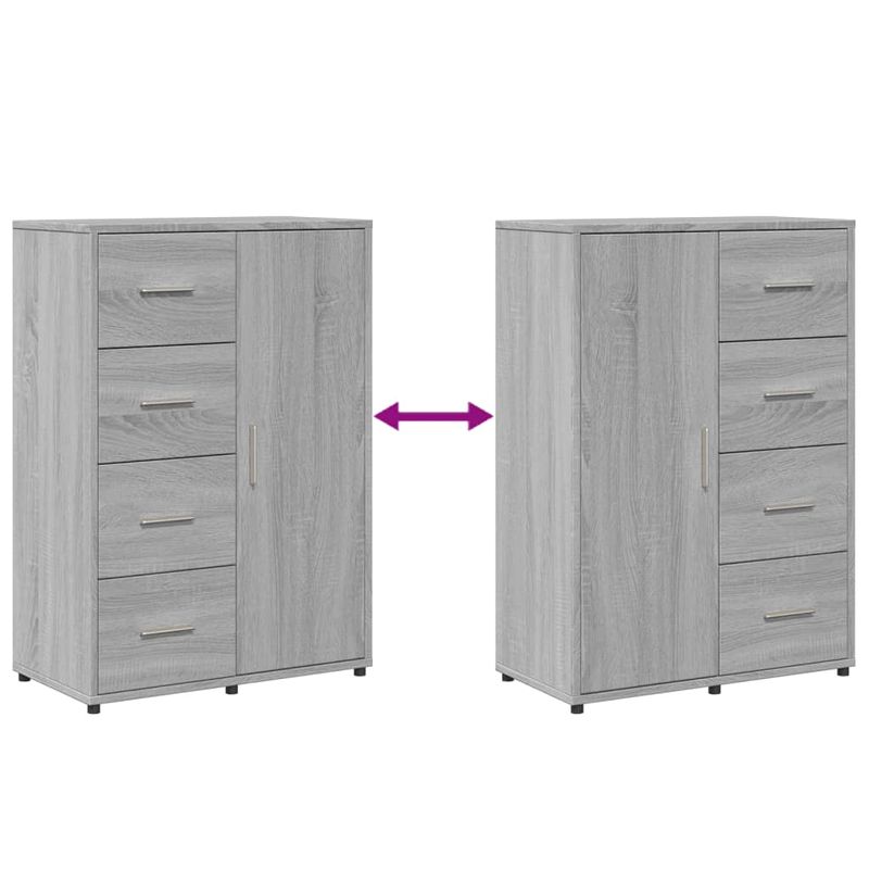 Casa si Gradina - Mobilier - Comode si corpuri - Comode - Servanta, sonoma gri, 60x31x84 cm, lemn prelucrat - Infinity.ro