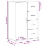 Casa si Gradina - Mobilier - Comode si corpuri - Comode - Servanta, sonoma gri, 60x31x84 cm, lemn prelucrat - Infinity.ro