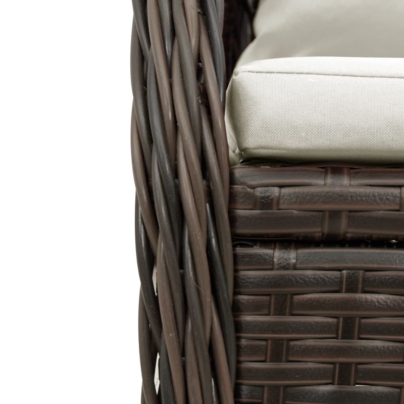 Casa si Gradina - Gradina si terasa - Mobilier exterior - Scaune si sezlonguri gradina - Scaune de gradina rabatabile, 2 buc., maro, poliratan, model țesătură cu linii - Infinity.ro
