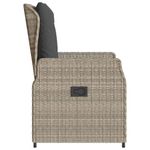 Casa si Gradina - Gradina si terasa - Mobilier exterior - Scaune si sezlonguri gradina - Scaune de gradina rabatabile, 2 buc., gri deschis, poliratan, model țesătură plină - Infinity.ro