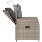Casa si Gradina - Gradina si terasa - Mobilier exterior - Scaune si sezlonguri gradina - Scaune de gradina rabatabile, 2 buc., gri deschis, poliratan, model țesătură plină - Infinity.ro