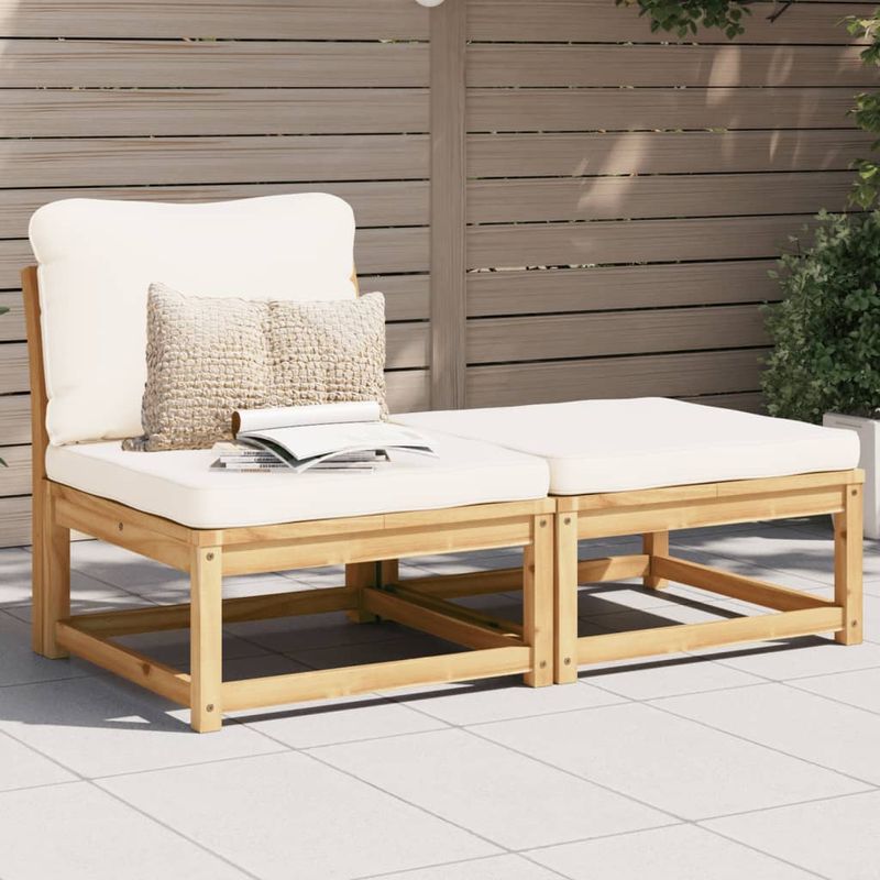 Casa si Gradina - Gradina si terasa - Mobilier exterior - Canapele si fotolii gradina - Set mobilier de gradina cu perne, 3 piese, lemn masiv acacia - Infinity.ro