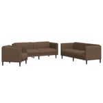 Casa si Gradina - Mobilier - Seturi de mobilier - Seturi living - Set de canapele, 3 piese, maro, textil - Infinity.ro