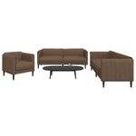 Casa si Gradina - Mobilier - Seturi de mobilier - Seturi living - Set de canapele, 3 piese, maro, textil - Infinity.ro