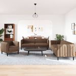 Casa si Gradina - Mobilier - Seturi de mobilier - Seturi living - Set de canapele, 3 piese, maro, textil - Infinity.ro