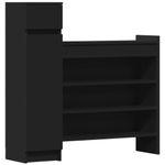 Casa si Gradina - Mobilier - Organizare si depozitare - Organizator incaltaminte - Pantofar, negru, 100,5x28x100 cm, lemn prelucrat - Infinity.ro