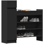 Casa si Gradina - Mobilier - Organizare si depozitare - Organizator incaltaminte - Pantofar, negru, 100,5x28x100 cm, lemn prelucrat - Infinity.ro
