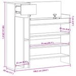 Casa si Gradina - Mobilier - Organizare si depozitare - Organizator incaltaminte - Pantofar, negru, 100,5x28x100 cm, lemn prelucrat - Infinity.ro