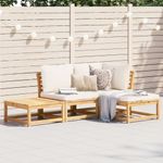 Casa si Gradina - Gradina si terasa - Mobilier exterior - Canapele si fotolii gradina - Set mobilier de gradina cu perne, 4 piese, lemn masiv de acacia - Infinity.ro