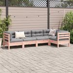 Casa si Gradina - Gradina si terasa - Mobilier exterior - Seturi mobila gradina - Set canapele gradina cu perne, 5 piese, lemn masiv brad douglas - Infinity.ro
