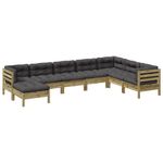 Casa si Gradina - Gradina si terasa - Mobilier exterior - Seturi mobila gradina - Set canapea de gradina, 8 piese, lemn de pin tratat - Infinity.ro