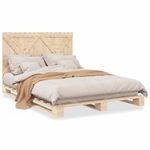 Casa si Gradina - Mobilier - Paturi si accesorii - Paturi - Cadru de pat cu tablie, 140x200 cm, lemn masiv de pin - Infinity.ro