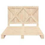 Casa si Gradina - Mobilier - Paturi si accesorii - Paturi - Cadru de pat cu tablie, 140x200 cm, lemn masiv de pin - Infinity.ro
