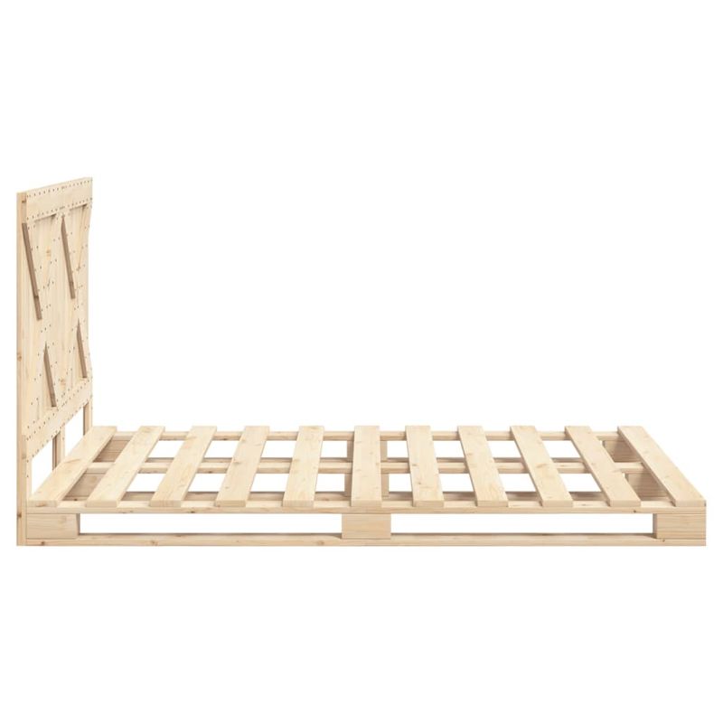 Casa si Gradina - Mobilier - Paturi si accesorii - Paturi - Cadru de pat cu tablie, 140x200 cm, lemn masiv de pin - Infinity.ro