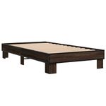 Casa si Gradina - Mobilier - Paturi si accesorii - Paturi - Cadru de pat, stejar maro, 75x190 cm, lemn prelucrat si metal - Infinity.ro