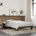 Casa si Gradina - Mobilier - Paturi si accesorii - Paturi - Cadru de pat, stejar maro, 75x190 cm, lemn prelucrat si metal - Infinity.ro