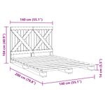 Casa si Gradina - Mobilier - Paturi si accesorii - Paturi - Cadru de pat cu tablie, 140x200 cm, lemn masiv de pin - Infinity.ro