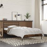 Casa si Gradina - Mobilier - Paturi si accesorii - Paturi - Cadru de pat, stejar fumuriu, 90x200cm, lemn prelucrat si metal - Infinity.ro