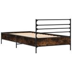 Casa si Gradina - Mobilier - Paturi si accesorii - Paturi - Cadru de pat, stejar fumuriu, 90x200cm, lemn prelucrat si metal - Infinity.ro