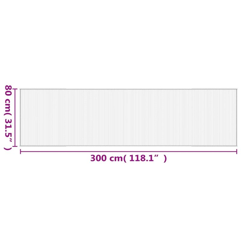 Casa si Gradina - Textile si covoare - Covoare - Covoare casa - Covor dreptunghiular, maro, 80x300 cm, bambus - Infinity.ro