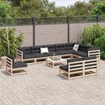 Casa si Gradina - Gradina si terasa - Mobilier exterior - Seturi mobila gradina - Set canapea de gradina, 11 piese, lemn masiv de pin - Infinity.ro