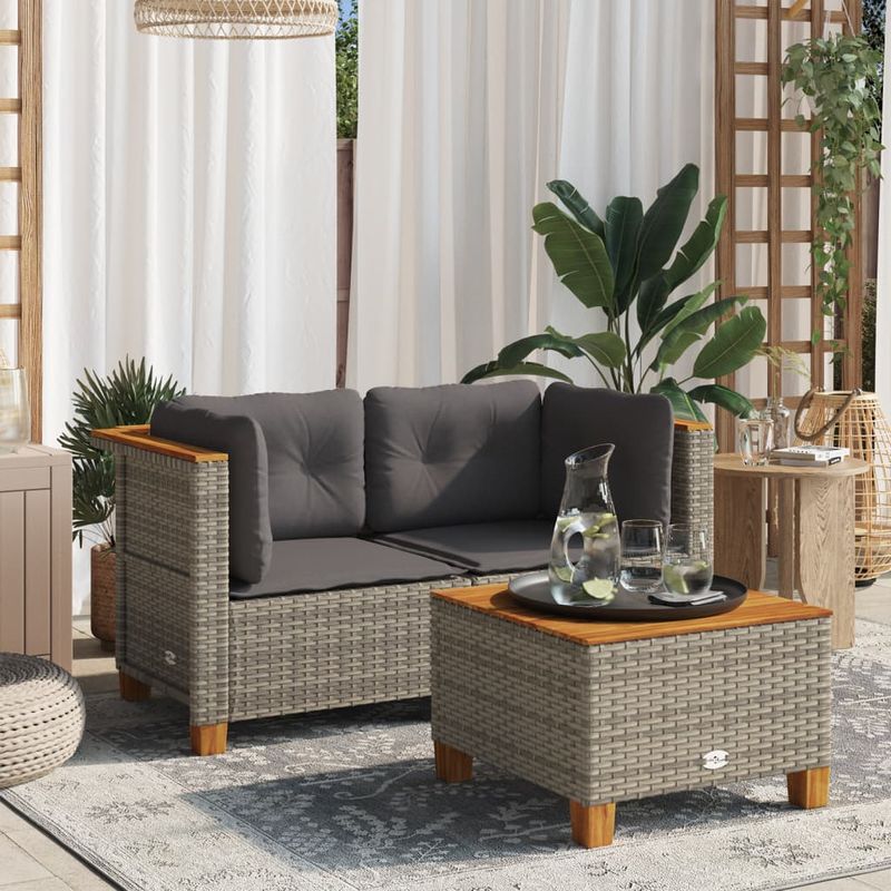 Casa si Gradina - Gradina si terasa - Mobilier exterior - Canapele si fotolii gradina - Canapele de colt de gradina cu perne, 2 buc., poliratan, model 2x colțar (fără sculptură) - Infinity.ro