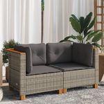 Casa si Gradina - Gradina si terasa - Mobilier exterior - Canapele si fotolii gradina - Canapele de colt de gradina cu perne, 2 buc., poliratan, model 2x colțar (fără sculptură) - Infinity.ro