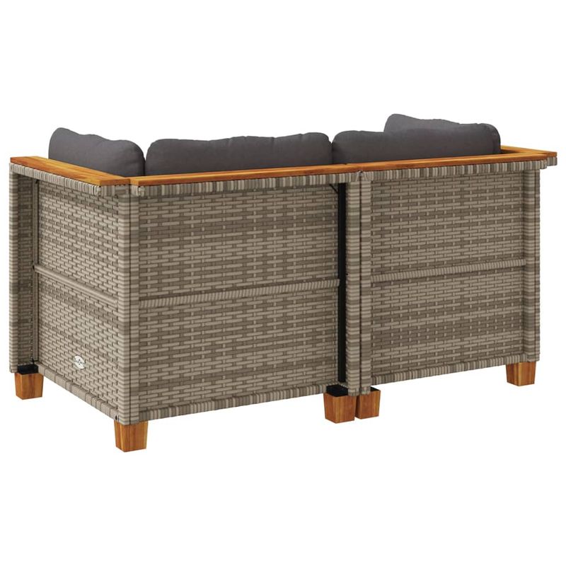 Casa si Gradina - Gradina si terasa - Mobilier exterior - Canapele si fotolii gradina - Canapele de colt de gradina cu perne, 2 buc., poliratan, model 2x colțar (fără sculptură) - Infinity.ro