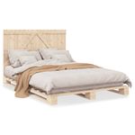 Casa si Gradina - Mobilier - Paturi si accesorii - Paturi - Cadru de pat cu tablie, 160x200 cm, lemn masiv de pin - Infinity.ro