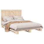 Casa si Gradina - Mobilier - Paturi si accesorii - Paturi - Cadru de pat cu tablie, 160x200 cm, lemn masiv de pin - Infinity.ro