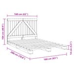 Casa si Gradina - Mobilier - Paturi si accesorii - Paturi - Cadru de pat cu tablie, 160x200 cm, lemn masiv de pin - Infinity.ro