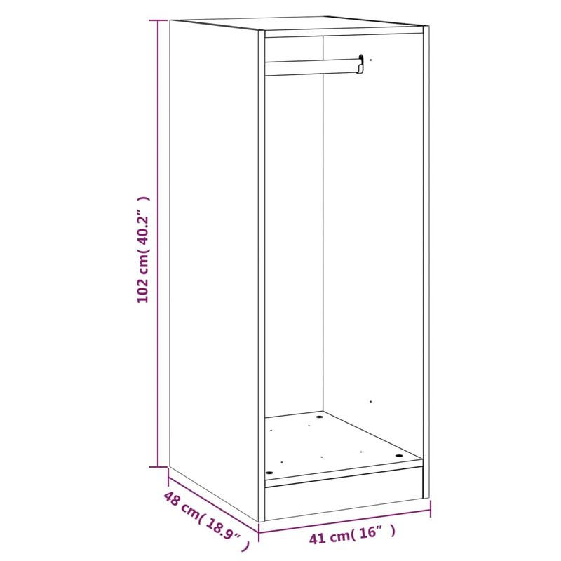 Casa si Gradina - Mobilier - Dulapuri si sifoniere - Dulapuri - Dulap, alb, 48x41x102 cm, lemn prelucrat, model cu tijă - Infinity.ro