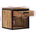 Casa si Gradina - Mobilier - Comode si corpuri - Noptiere - Noptiera, 40x35x40 cm, lemn masiv de mango - Infinity.ro