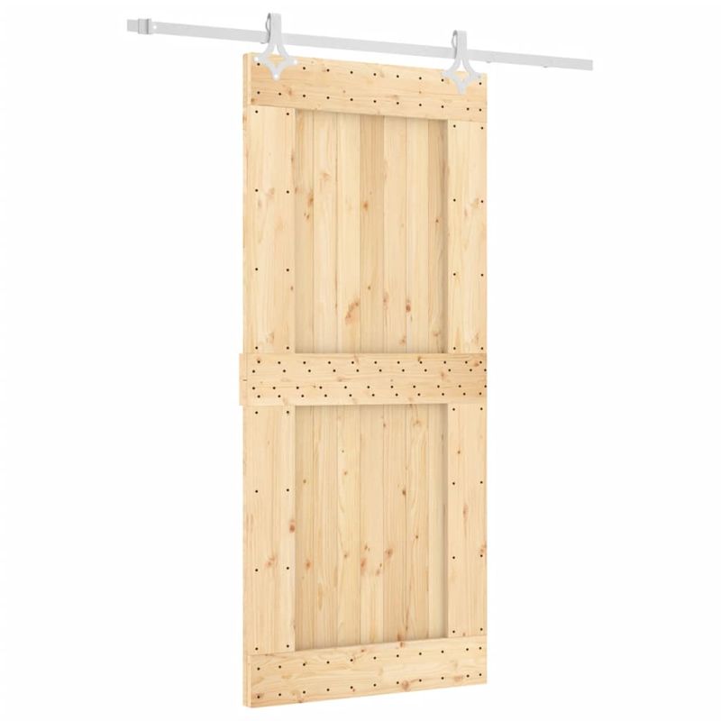 Casa si Gradina - Constructii - Usi interior, exterior si garaj - Usi interior - Usa glisanta cu set feronerie, 90x210 cm, lemn masiv de pin - Infinity.ro