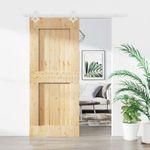 Casa si Gradina - Constructii - Usi interior, exterior si garaj - Usi interior - Usa glisanta cu set feronerie, 90x210 cm, lemn masiv de pin - Infinity.ro