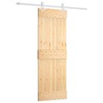 Casa si Gradina/Constructii/Usi interior, exterior si garaj/Usi interior - Usa glisanta cu set de feronerie 70x210 cm, lemn masiv de pin - Infinity.ro