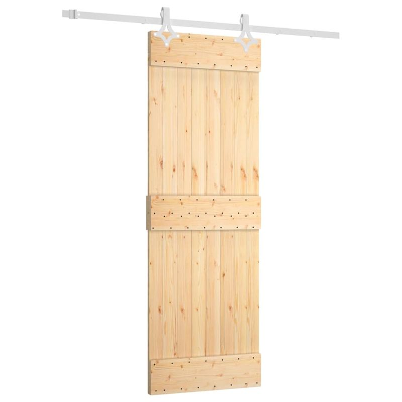 Casa si Gradina/Constructii/Usi interior, exterior si garaj/Usi interior - Usa glisanta cu set de feronerie 70x210 cm, lemn masiv de pin - Infinity.ro