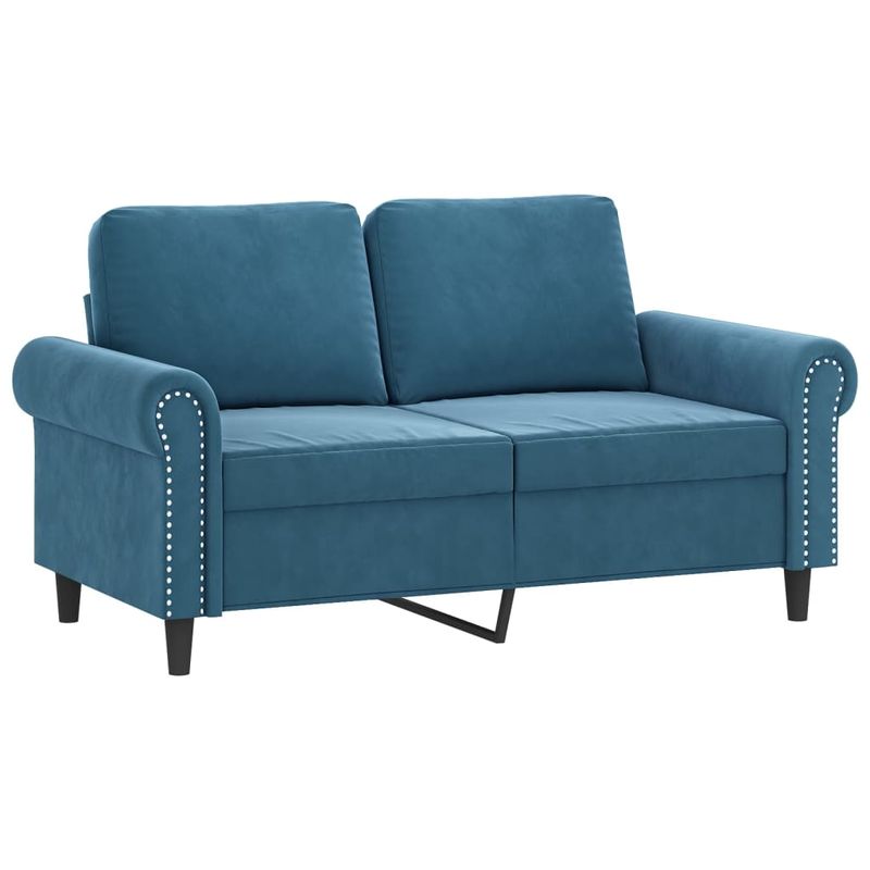 Casa si Gradina - Mobilier - Seturi de mobilier - Seturi living - Set de canapele cu perne, 3 piese, albastru, catifea - Infinity.ro