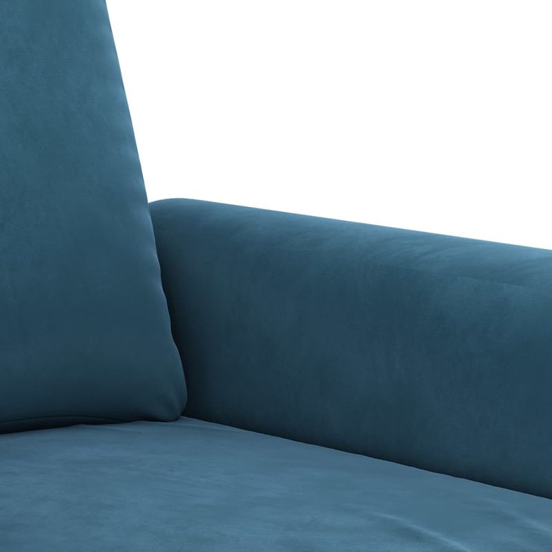 Casa si Gradina - Mobilier - Seturi de mobilier - Seturi living - Set de canapele cu perne, 3 piese, albastru, catifea - Infinity.ro