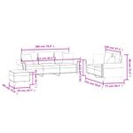 Casa si Gradina - Mobilier - Seturi de mobilier - Seturi living - Set de canapele cu perne, 3 piese, albastru, catifea - Infinity.ro