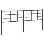 Casa si Gradina - Mobilier - Paturi si accesorii - Accesorii paturi - Tablie de pat metalica, negru, 193 cm - Infinity.ro