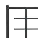 Casa si Gradina - Mobilier - Paturi si accesorii - Accesorii paturi - Tablie de pat metalica, negru, 193 cm - Infinity.ro