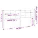 Casa si Gradina - Mobilier - Paturi si accesorii - Accesorii paturi - Tablie de pat metalica, negru, 193 cm - Infinity.ro