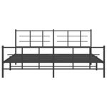 Casa si Gradina - Mobilier - Paturi si accesorii - Paturi - Cadru pat metalic cu tablii de cap/picioare, negru, 193x203 cm - Infinity.ro