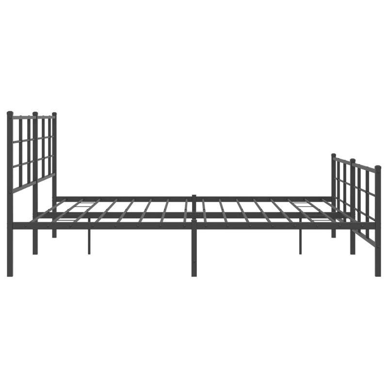 Casa si Gradina - Mobilier - Paturi si accesorii - Paturi - Cadru pat metalic cu tablii de cap/picioare, negru, 193x203 cm - Infinity.ro