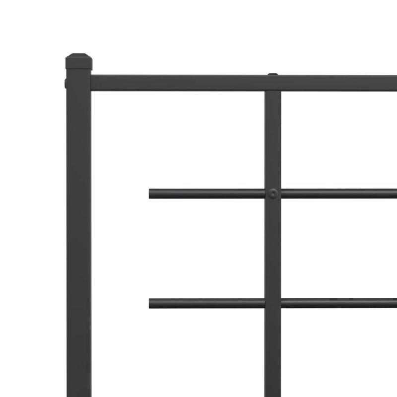 Casa si Gradina - Mobilier - Paturi si accesorii - Paturi - Cadru pat metalic cu tablii de cap/picioare, negru, 193x203 cm - Infinity.ro