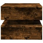 Casa si Gradina - Mobilier - Mese si birouri - Masute de cafea - Masuta de cafea cu lumini LED, stejar fumuriu, 50x50x40 cm - Infinity.ro