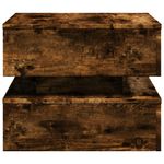 Casa si Gradina - Mobilier - Mese si birouri - Masute de cafea - Masuta de cafea cu lumini LED, stejar fumuriu, 50x50x40 cm - Infinity.ro