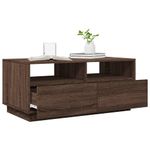 Casa si Gradina - Mobilier - Mese si birouri - Masute de cafea - Masuta de cafea cu lumini LED, stejar maro, 90x49x40 cm - Infinity.ro